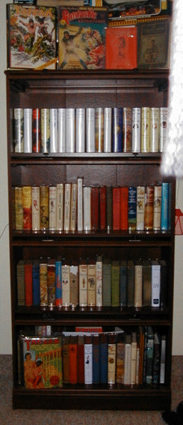 Complete ERB first edition collection on bookshelf