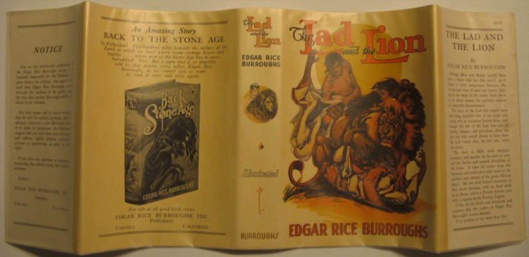 The Lad and the Lion dust jacket