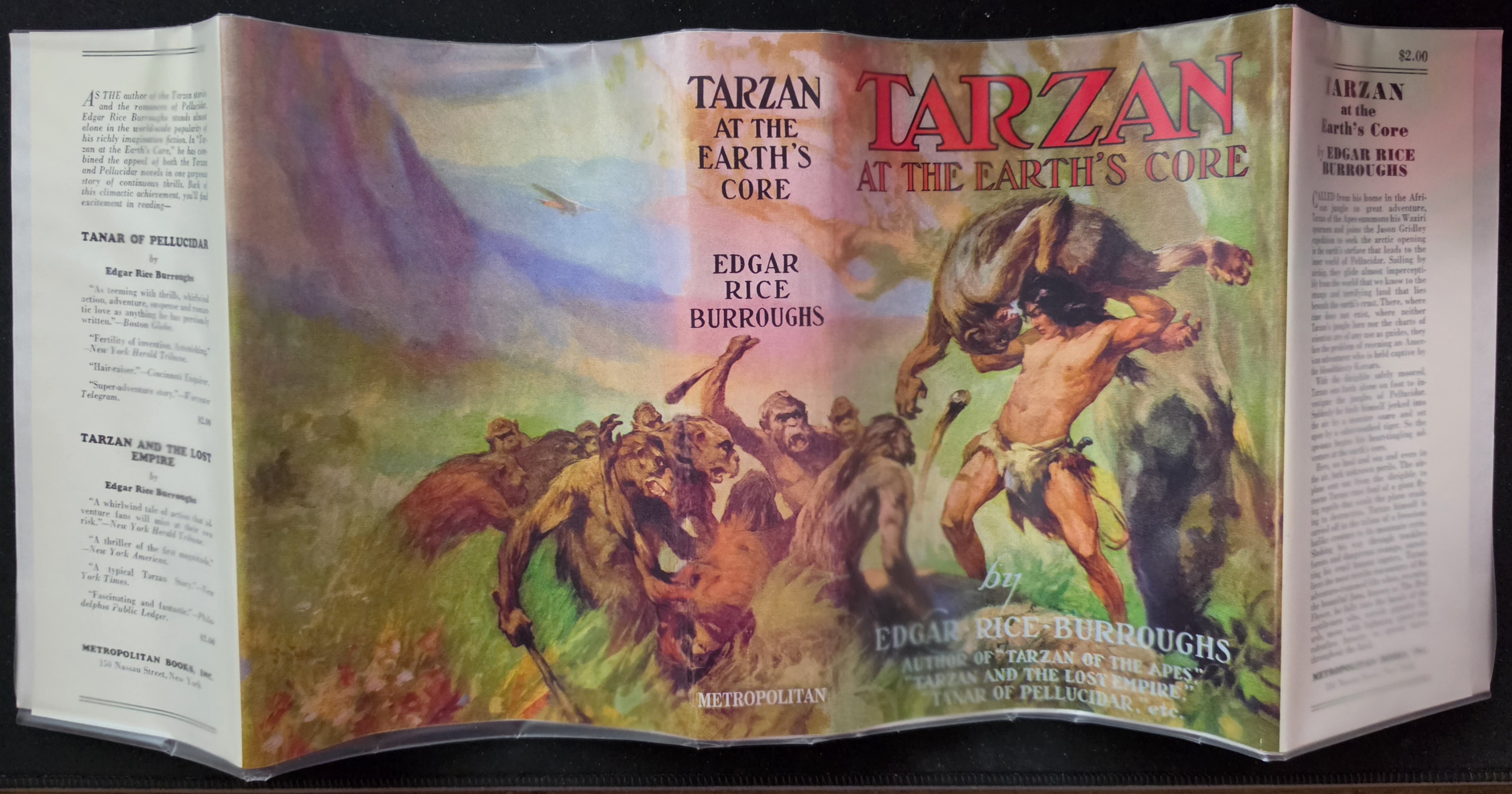 Tarzan at the Earth's Core dust jacket