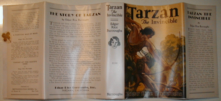 Tarzan the Invincible dust jacket
