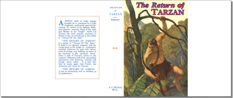 The Return of Tarzan dust jacket