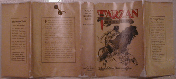 Tarzan and the Golden Lion dust jacket