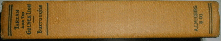 Tarzan and the Golden Lion spine